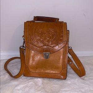 Brown leather boutique purse